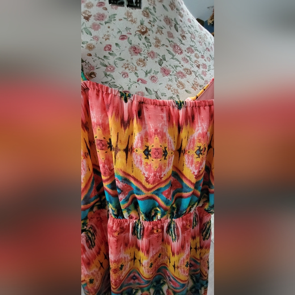 Windsor Multicolor One Shoulder Dress Size Small - Picture 4 of 5